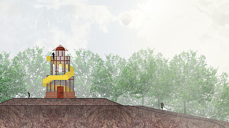 impressie van de nieuwe belvedere toren 'de wandeling'
