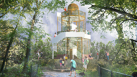impressie van de nieuwe belvedere toren 'de wandeling'