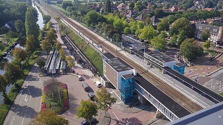 vogelvlucht NS-station Heemstede-Aerdenhout